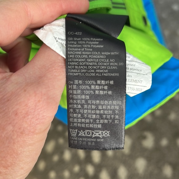 kids’ EUC marmot ski coat blue/green XL - Picture 7 of 7